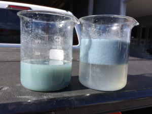 Treated inkwater Treated inkwater